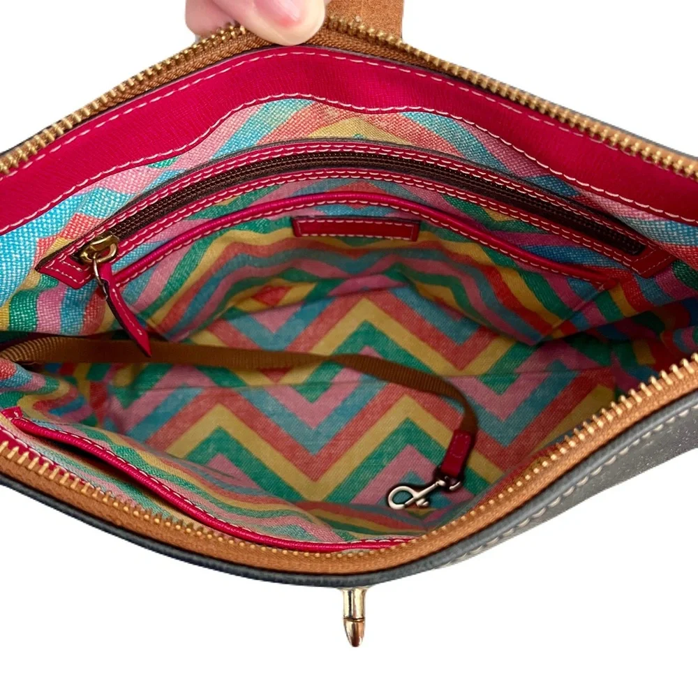 Dooney & Bourke Black and Brown Textured Leather ‘Claremont’ Hobo Bag
